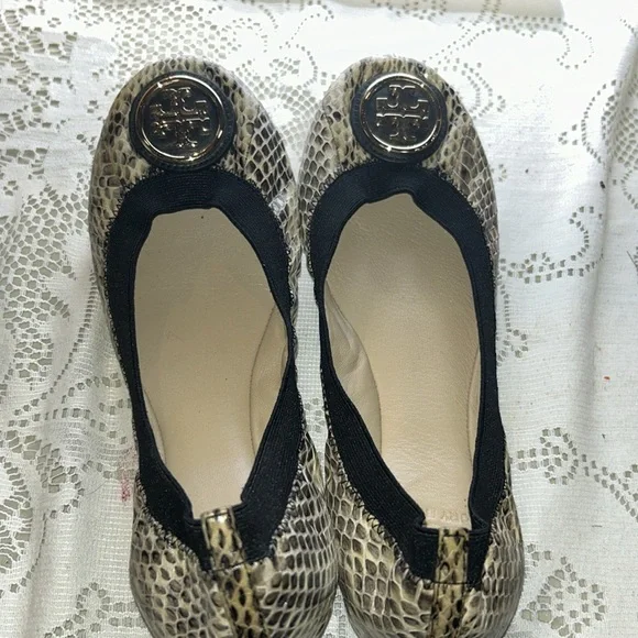 Tory Burch snakeskin ballerina flats size 6.5 - Picture 7 of 7